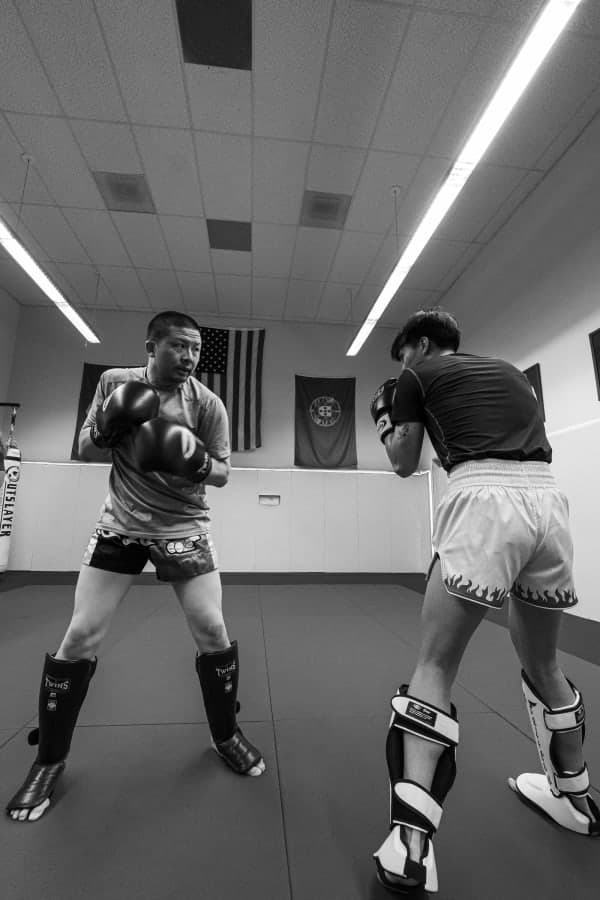 Muay Thai kickboxing training at Island City Jiu-Jitsu in Alameda