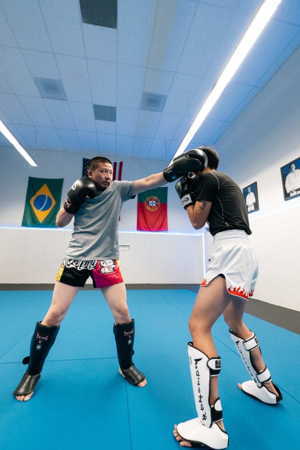 Muay Thai kickboxing training at Island City Jiu-Jitsu in Alameda