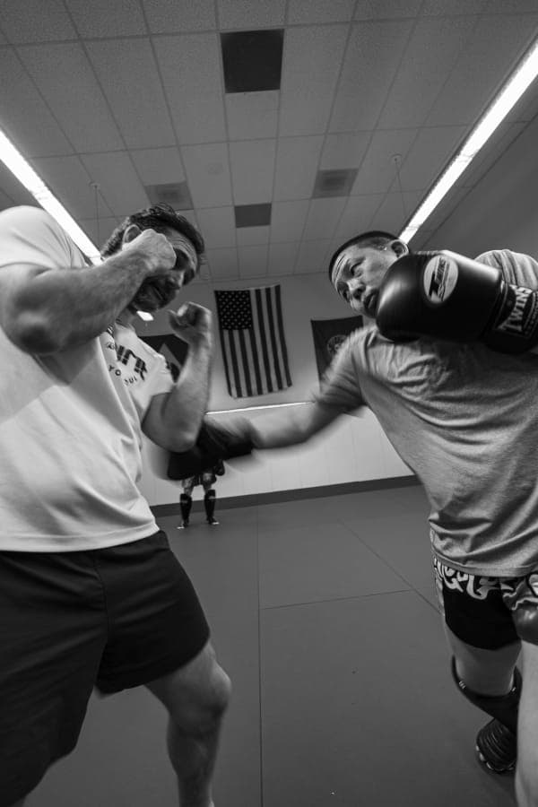 Muay Thai kickboxing training at Island City Jiu-Jitsu in Alameda