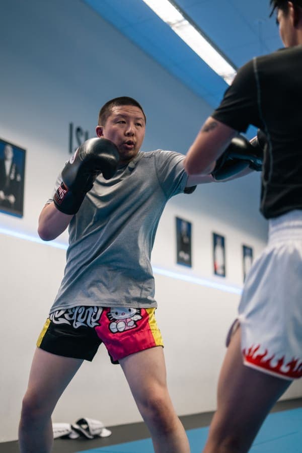 Muay Thai kickboxing training at Island City Jiu-Jitsu in Alameda